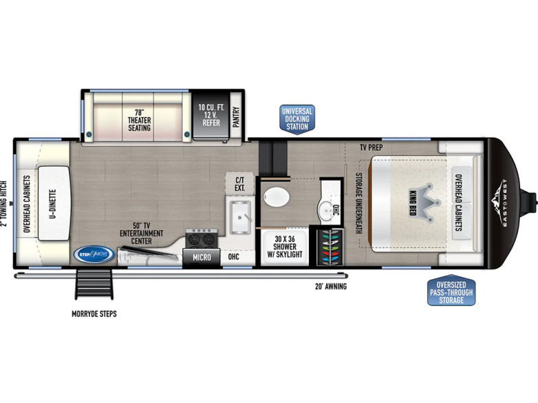 2024 EAST TO WEST RV TANDARA 26RD, , floor-plans-day image number 0
